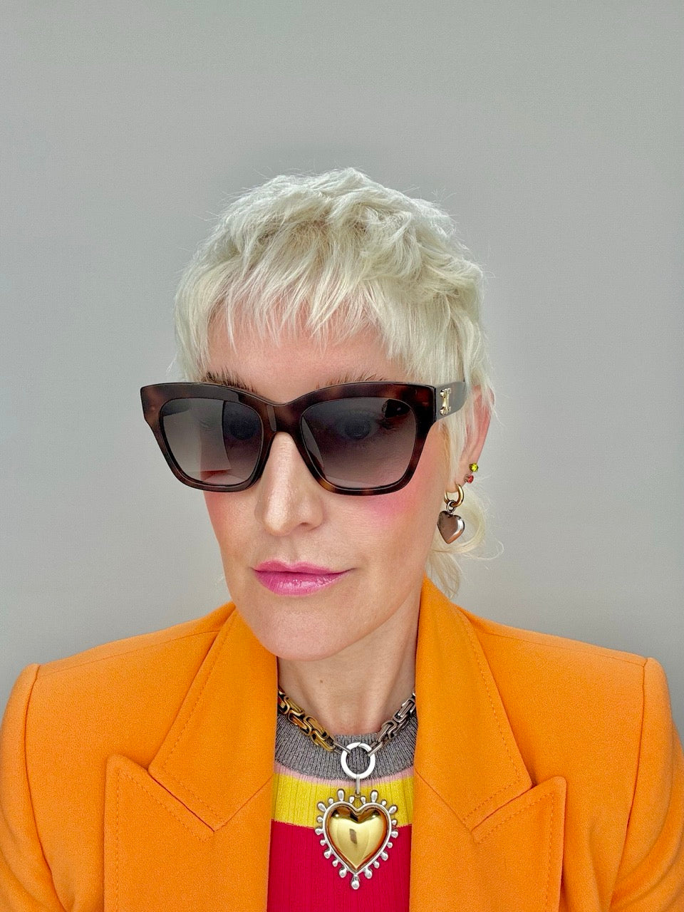 Celine CL 40253I 53K Triomphe Blonde Havana Grad