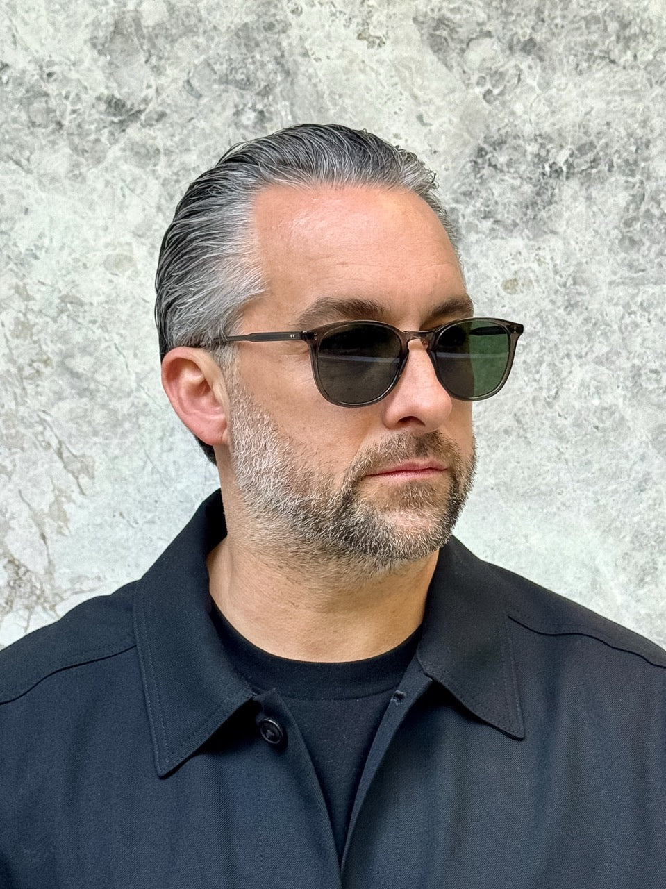 Garrett Leight 2007 Kinney BLGL/SFPG15 Black Glass G15