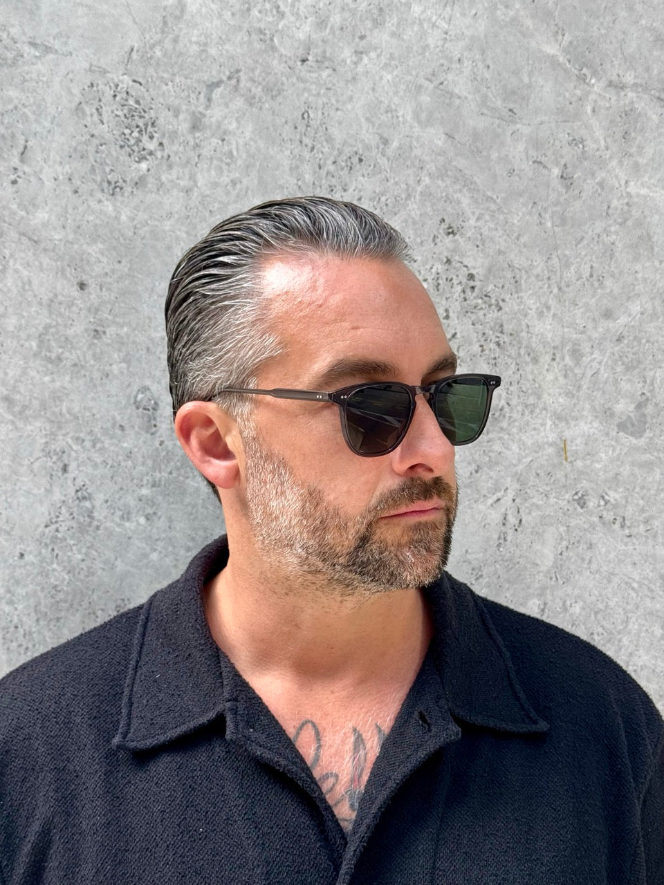 Garrett Leight Brooks 2002 Grey Crystal G15 GCR/SFPG15