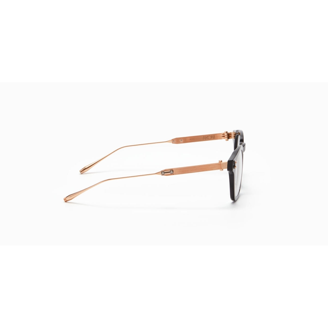 Akoni Wise AKX 418A 48 Black Brushed White Gold Optical Frame