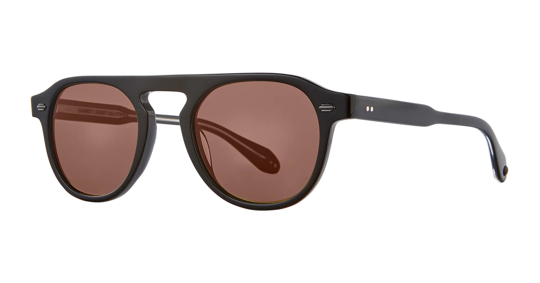 Garrett Leight Harding 2006 BK/SFPRDW Black Semi Flat Rosewood