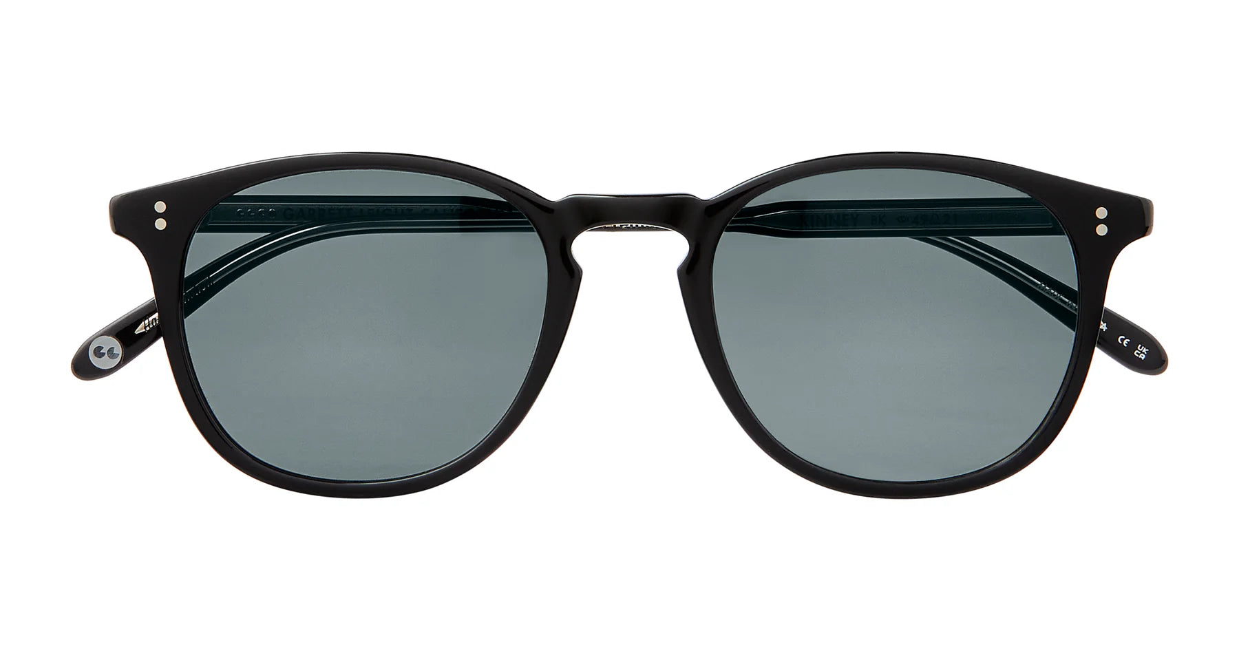 Garrett Leight Kinney 2007 Black Semi Flat Pure Blue Smoke