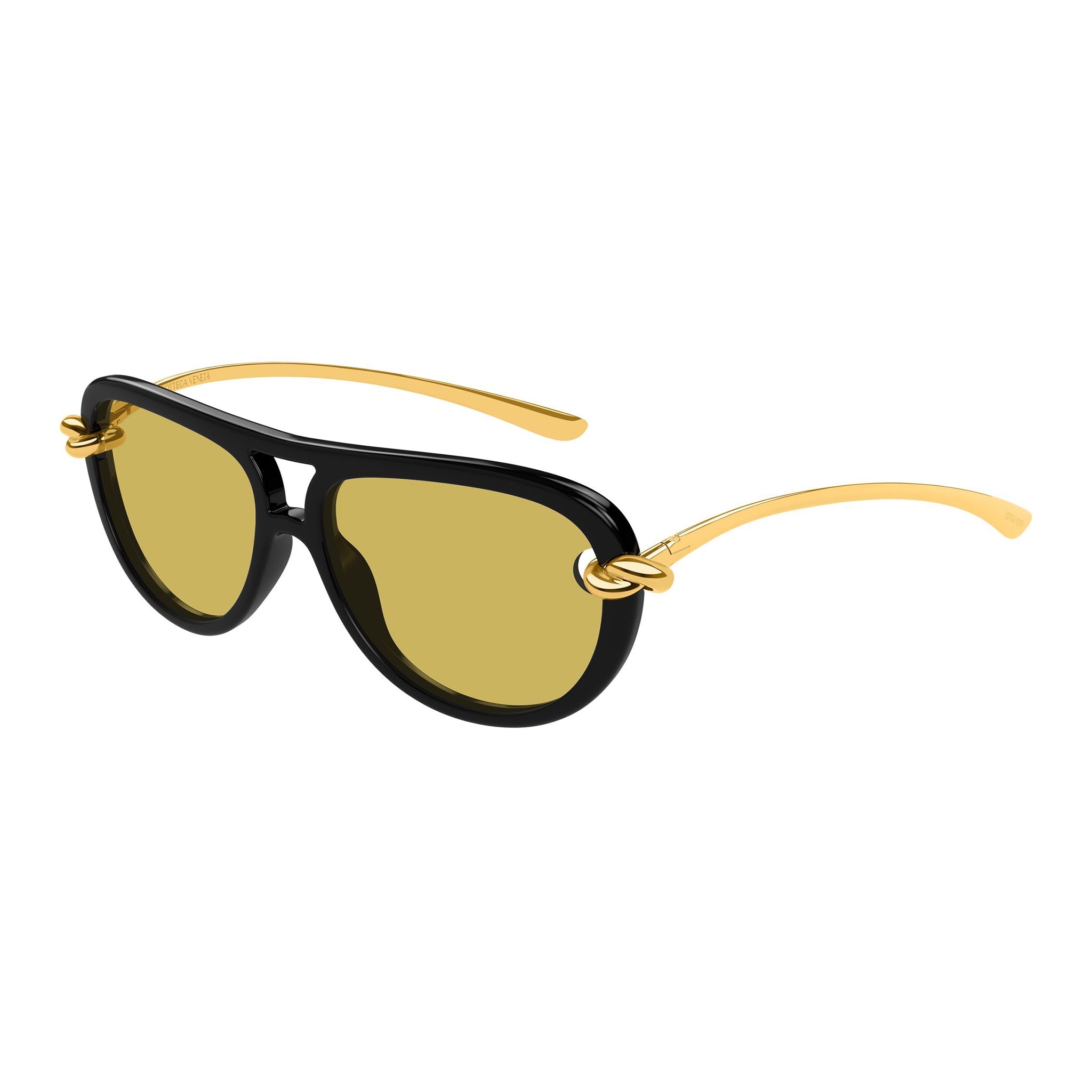 Bottega Veneta BV 1418 001 Black Amber Gold