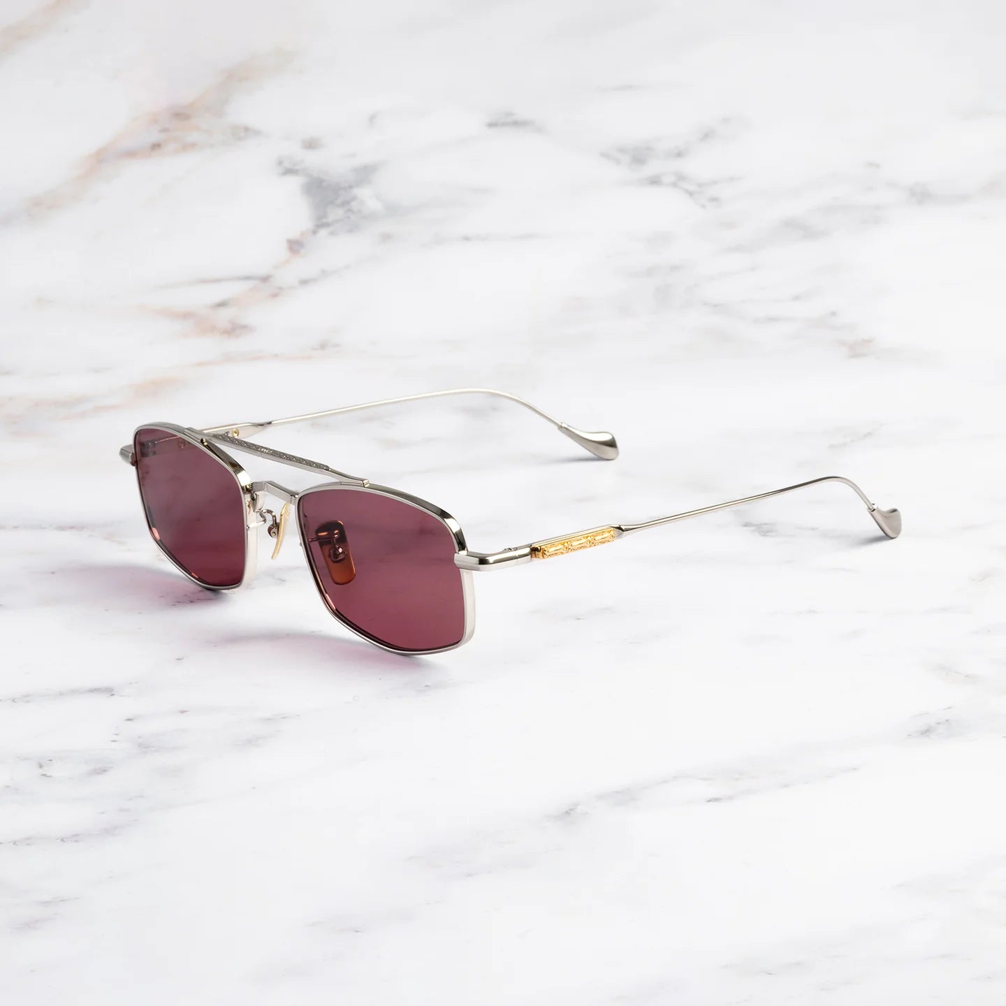 Cutler and Gross The Great Frog Bowie GFSN-016 Silver Burgundy