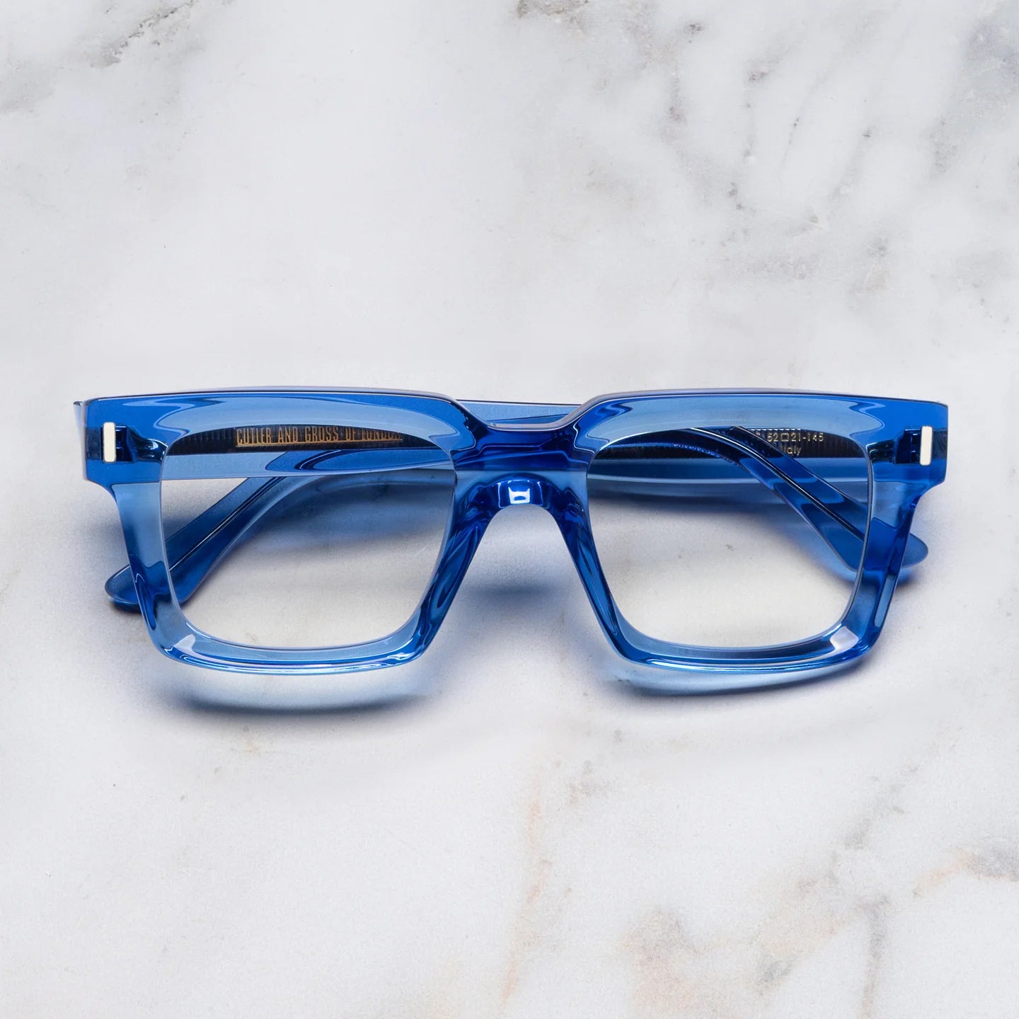 Cutler and Gross 1386 A7 Blue Crystal Optical Frame - Sunglass Bar