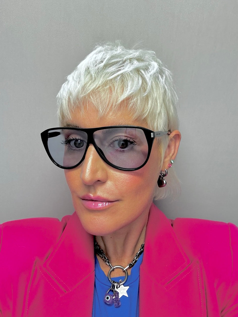 Saint Laurent SL 731 001 Gaspar Black Light Blue