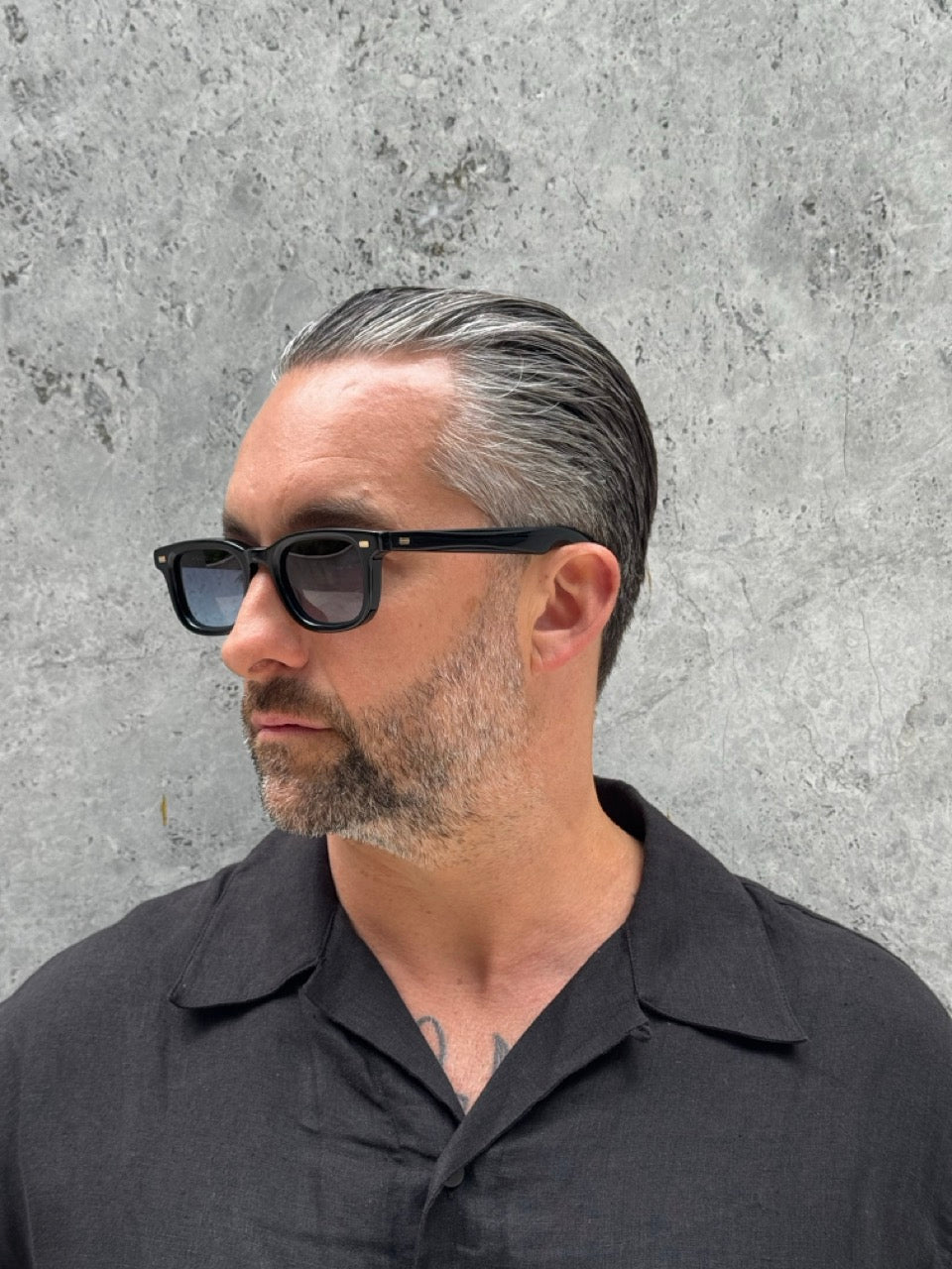 Moscot Klutz 50 Black Denim