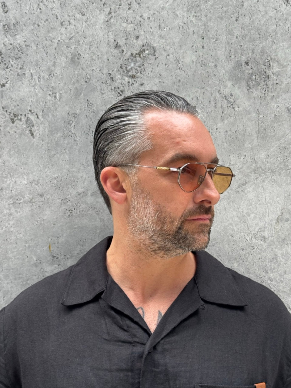 Cutler and Gross The Great Frog Lynott GFSN 017 Gunmetal Amber