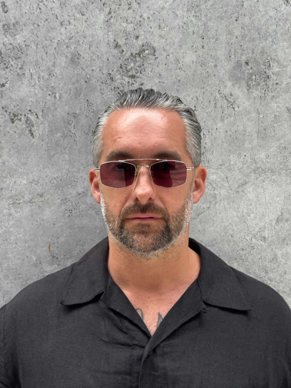 Cutler and Gross The Great Frog Bowie GFSN-016 Silver Burgundy