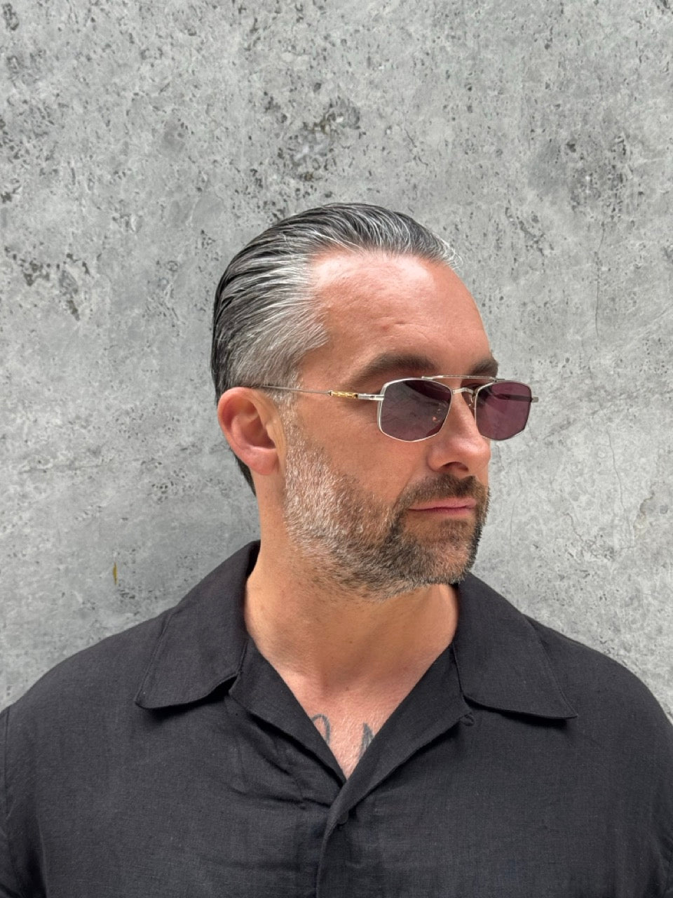 Cutler and Gross The Great Frog Bowie GFSN-016 Silver Burgundy