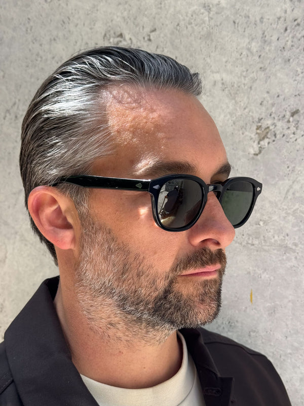 サングラス MOSCOT Moscot - LEMTOSH SUN - light grey g15 le Moscot Lemtosh Black 46 G15 sunglasses - Sunglass Bar