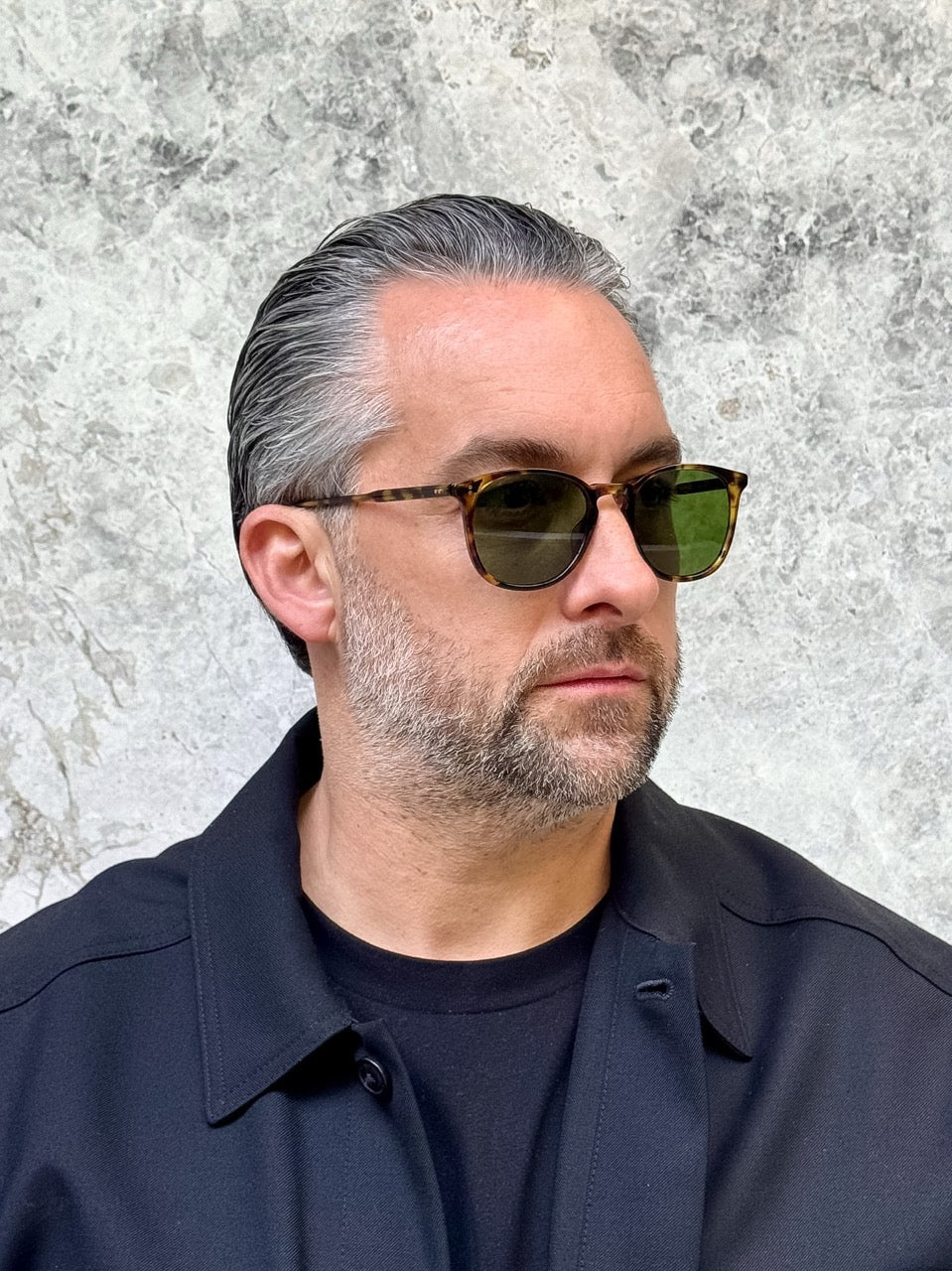 Garrett Leight 2007 Kinney BBT/SFPGN Bourbon Tort Green