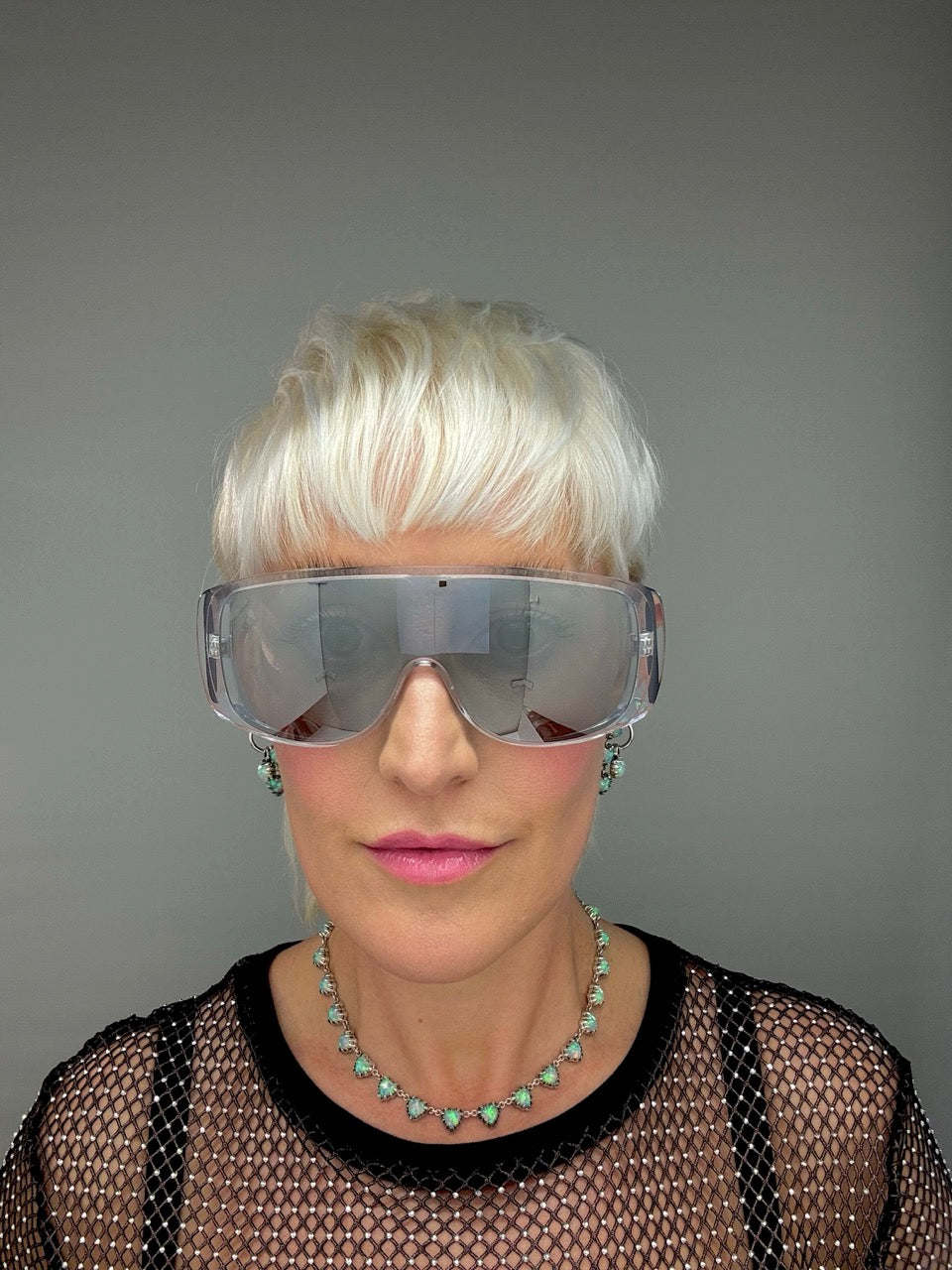 MM6 Maison Margiela Mask P55 Crystal Clear Silver