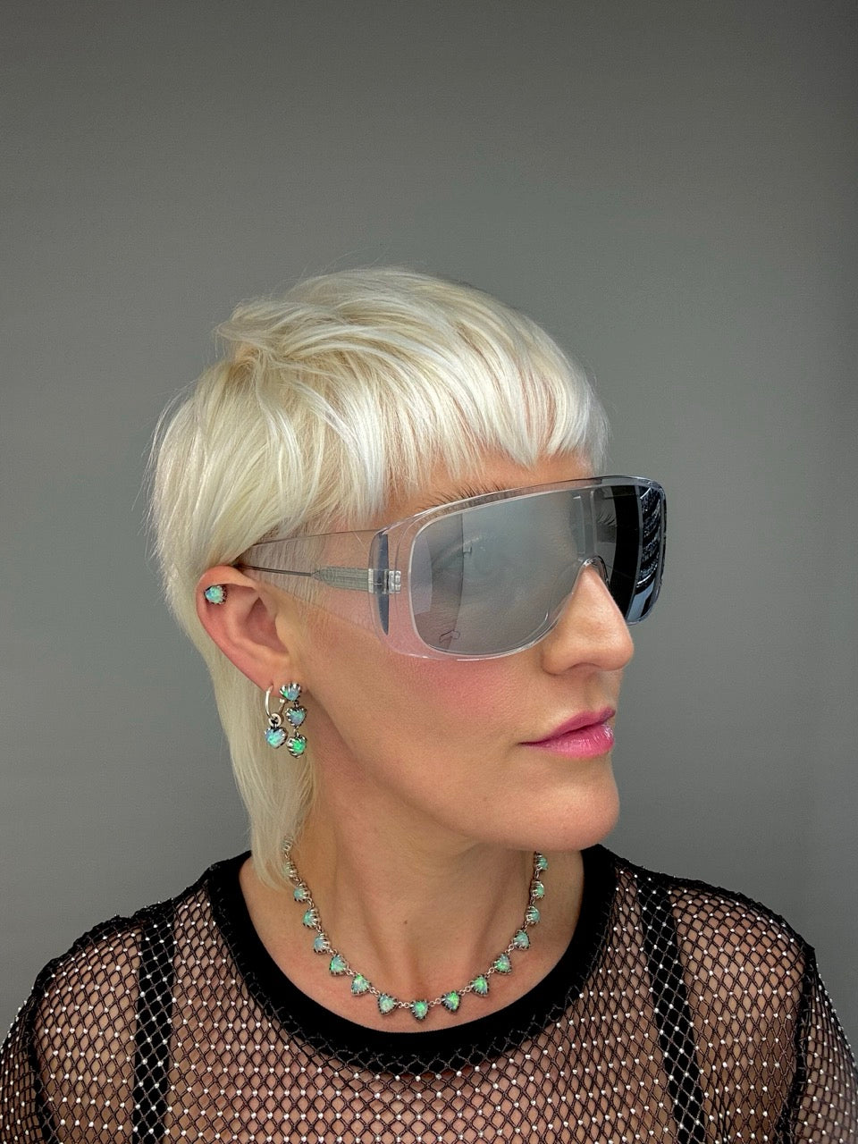 MM6 Maison Margiela Mask P55 Crystal Clear Silver