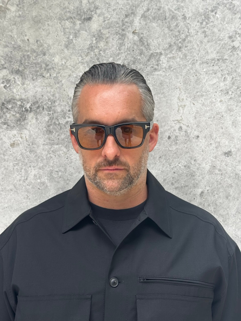 Tom Ford TF 1280 01E Caine-02 Black Amber