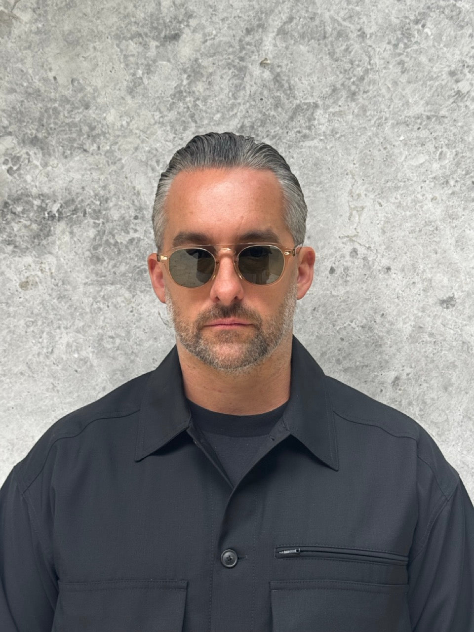 Garrett Leight Harding 2006 BRE/SFPGN Brew Semi Flat Pure Green