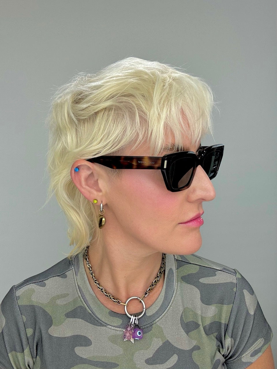 Saint Laurent SL 826 002 Tortoise sunglasses - Sunglass Bar