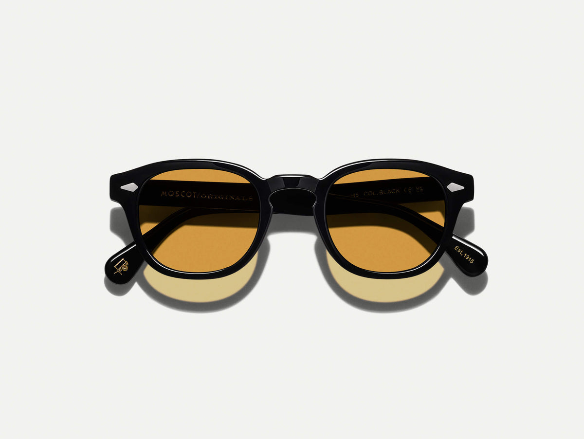 Moscot Lemtosh Black Amber 49 Base 2