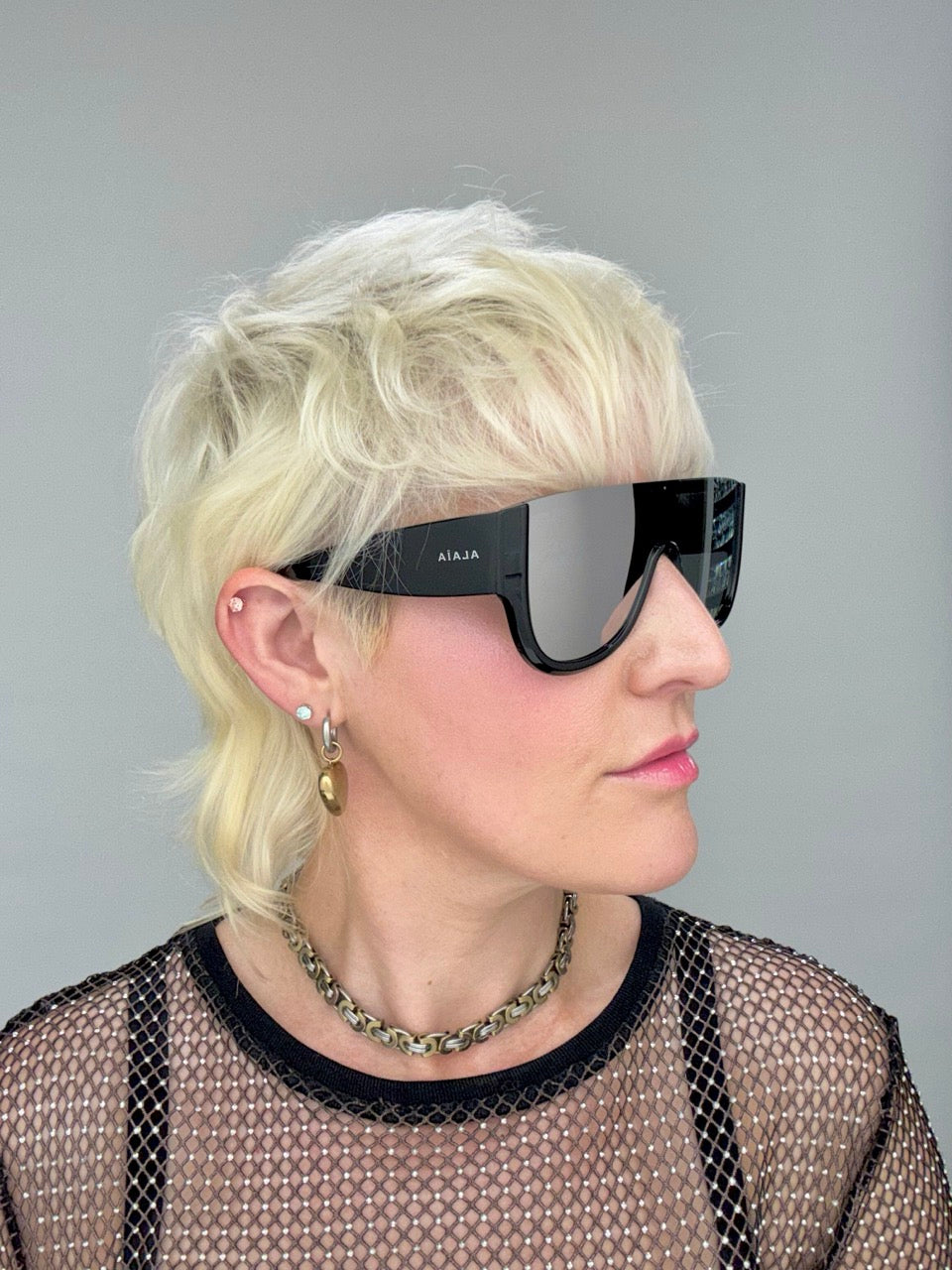 Alaia AA 0087 003 Black Silver