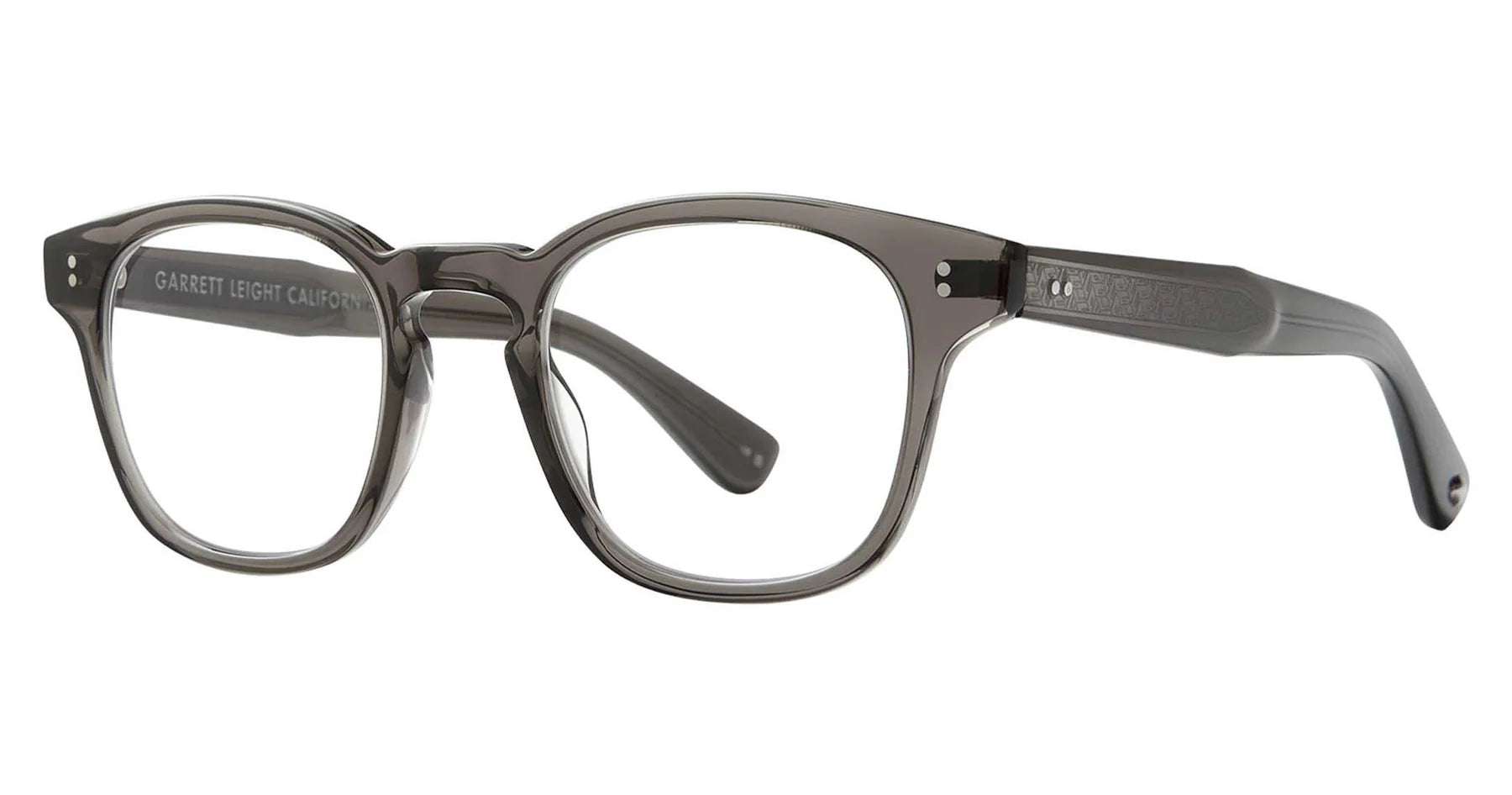 Garrett Leight Ace II 1147 47 Black Glass Optical
