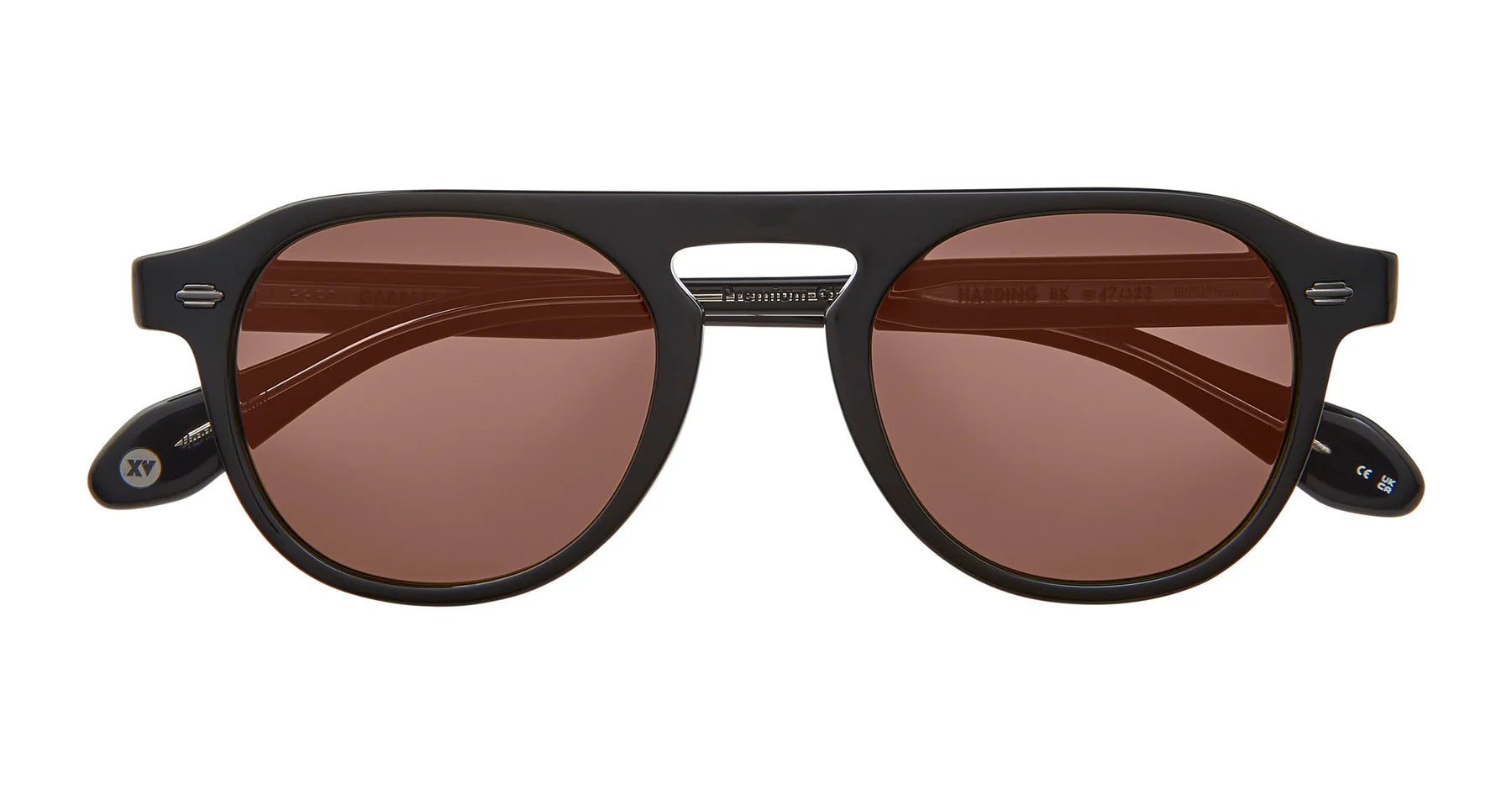 Garrett Leight Harding 2006 BK/SFPRDW Black Semi Flat Rosewood