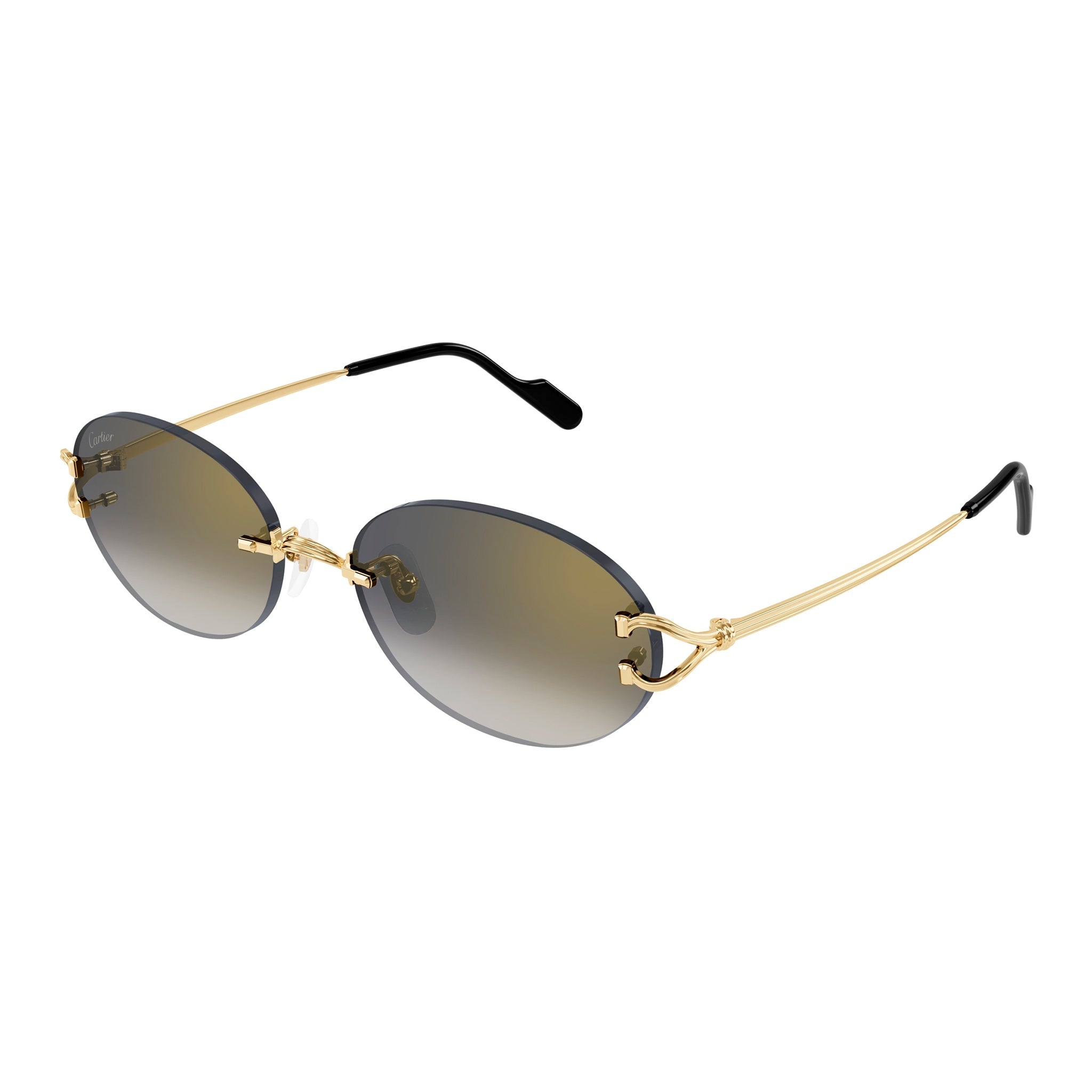 Cartier C Decor CT 0551 001 Gold Grey Gold Mirror