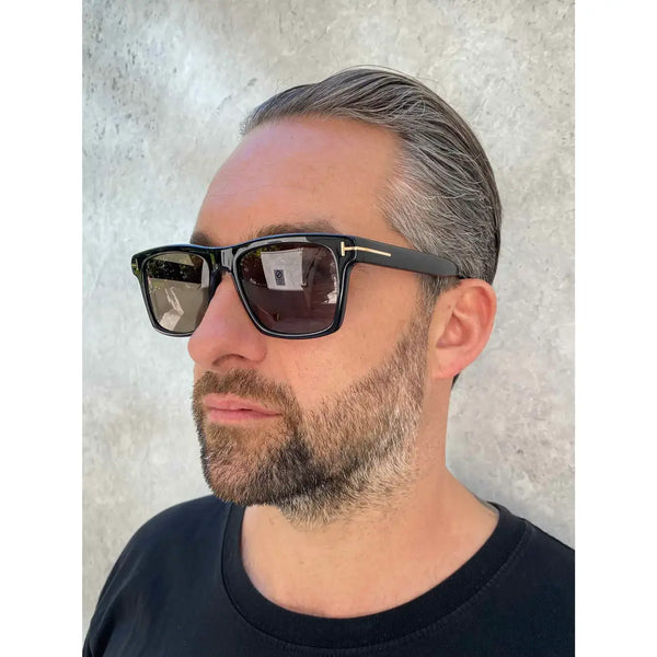 Eyewear Frames Tom Ford Leo Square Sunglasses Tom Ford 0906 01H 56